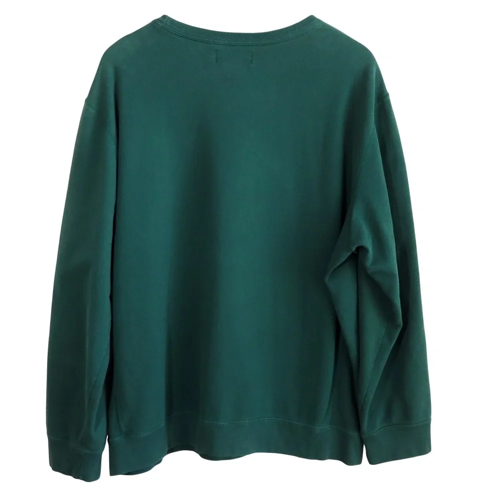 Vintage Polo Ralph Lauren V‎ Sweatshirt Green Red Pony Crewneck Pullover XL USA